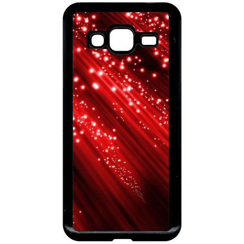 Coque Pour Smartphone - Simply Red - Compatible Avec Samsung Galaxy J3 - Plastique - Bord Noir