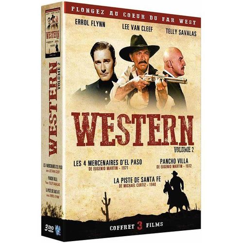 Coffret Westeren : Les 4 Mercenaires D'el Paso + Pancho Villa + La Piste De Santa Fé