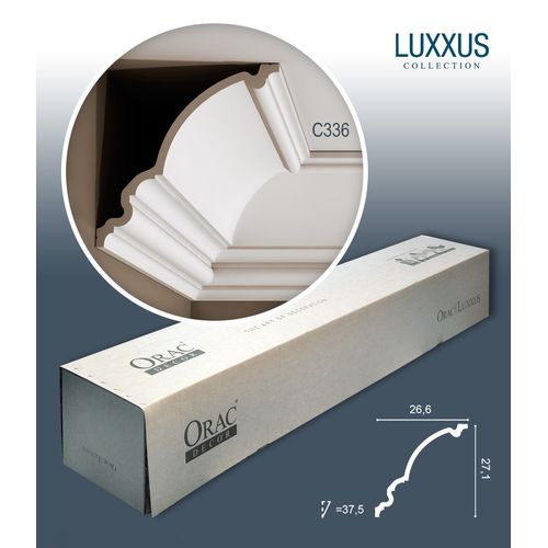 Orac Decor C336 LUXXUS 1 carton complet 6 Corniches Moulures Cimaises 12m