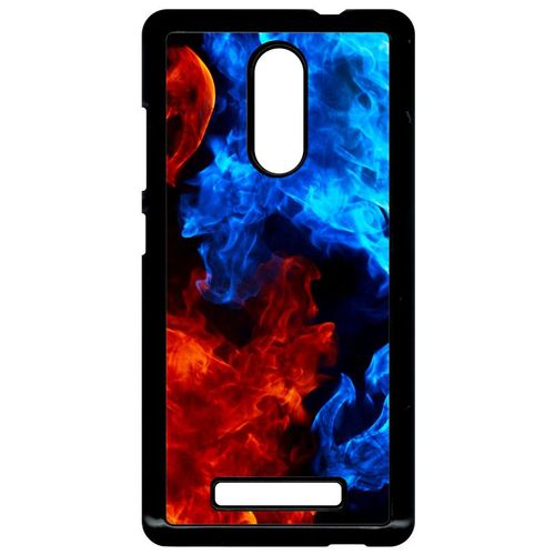 Coque Xiaomi Redmi Note 3 - Flammes - Noir