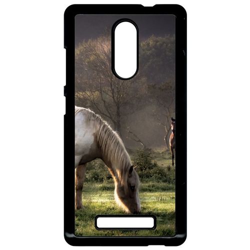 Coque Xiaomi Redmi Note 3 - Chevaux - Noir