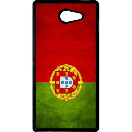 Coque Xperia M2 - Portugal - Noir