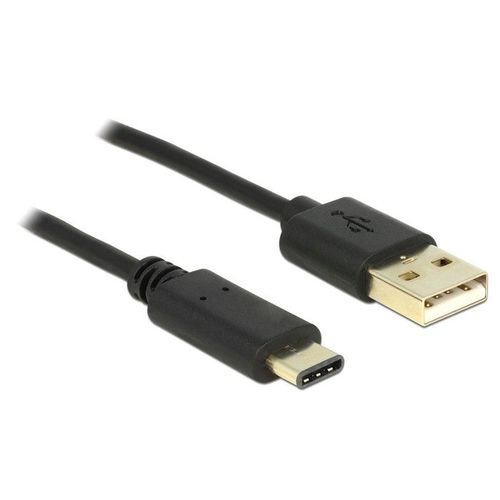 Delock - Câble USB - 24 pin USB-C (M) pour USB (M) - USB 2.0 - 3 A - 2 m - noir