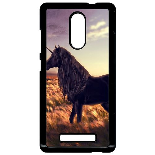 Coque Xiaomi Redmi Note 3 - Licorne - Noir
