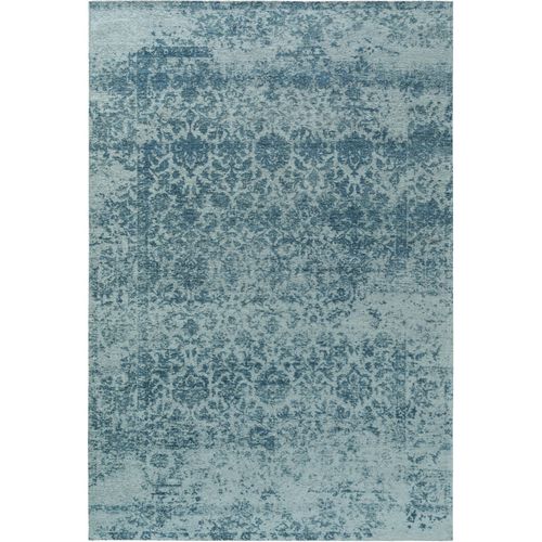 Tapis Vintage Tissé À Plat Tosca Bleu 155x235 Cm - Tapis Poil Ras / Effet Usé