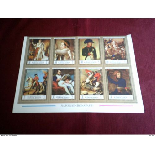 Bloc De 8 Timbres De Ajman State Napoleon Bonaparte