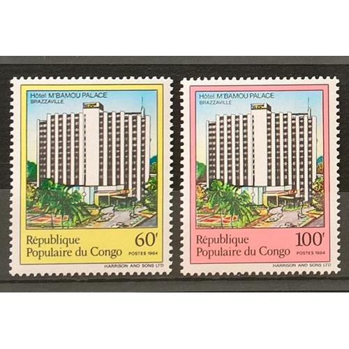 République Populaire Du Congo, Timbres-Poste Y & T N° 745 Et 746 Hôtel, 1984