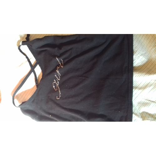 Top Noir Girl En Strass Taille 36
