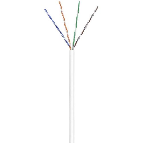 goobay - Câble en vrac - 100 m - UTP - CAT 6 - rond, bloqué - blanc