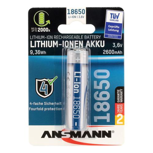 ACCU Li-Ion 18650 3.6V 2600mAh x1 ANSMANN