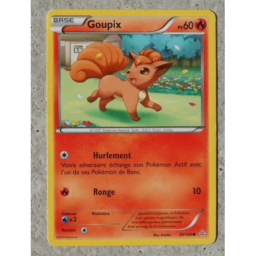 Pokémon - 20/160 - Goupix - Xy - Primo Choc - Commune