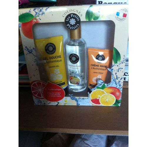 Berdoues Coffret Collection Colognes Les Petits Plaisirs L'authentique Eau De Cologne Vaporisateur 100 Ml + Gel Douche 75 Ml + Crème Mains 50 Ml 