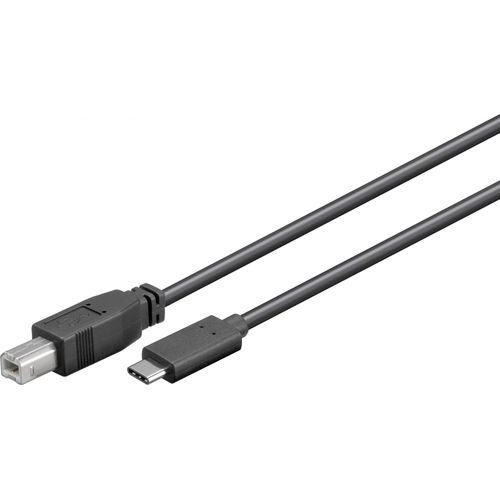 goobay - Câble USB - USB type B (M) pour 24 pin USB-C (M) - USB 2.0 - 1 m - noir