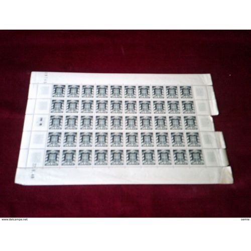 Planche De 50 Timbres De Service Ecusson 1949 Sarre