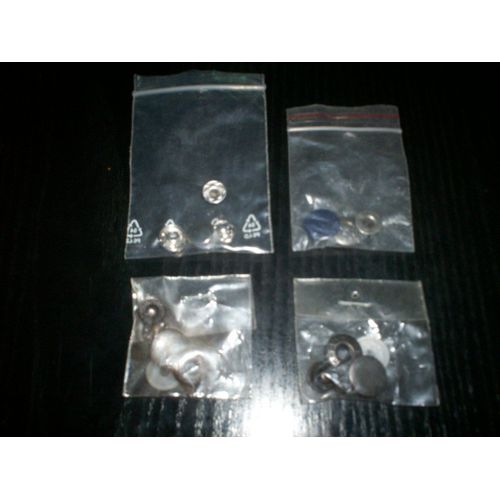 4 Boutons Pression En Métal