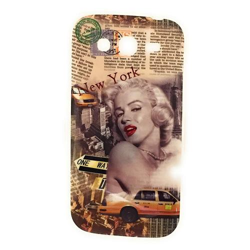 Coque Arriere Silicone New York Marilyn Monroe Pour Téléphone Samsung Galaxy Grand Neo / Grand Plus / Grand Lite I9082 / I9060 / I9080 Etui Case Taxi New York Vintage En Silicone De Protection Contre