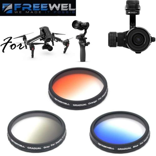 Kit De Filtres Gradués Couleurs Pour Zenmuse X5 / X5r Dji Osmo Pro Et Inspire 2 Pro-Freewell