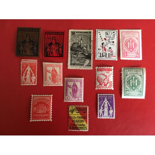 13 Timbres Espagne Bienfaisance Rares Lot 302