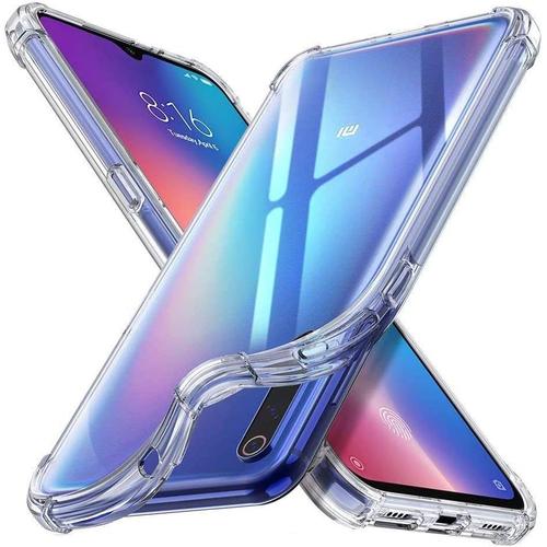 Coque Compatible Avec Xiaomi Mi 9 Se Etui Housse Silicone Slim Coins Rebords Renforcés Invisible Antichoc Transparent Mi 9 Se: 147.5x70.5x7.5mm 5.97''