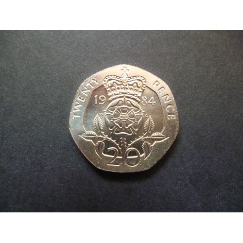 Pièce Monnaie 1984 Universel Twenty Pence Pièce. 1984 20p