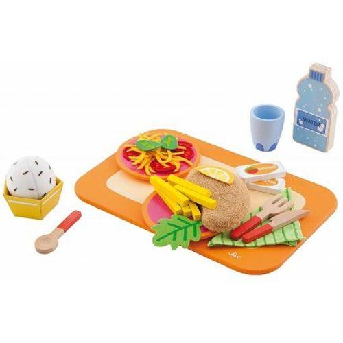 Jeu D Imitation - Plateau Petit Dejeuner 29 Pieces - Accessoire Dinette - Jouet En Bois