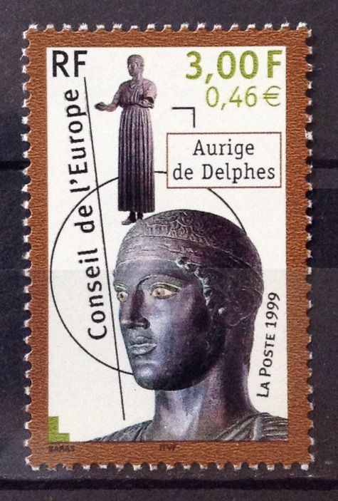 Conseil Europe - Statue En Bronze De L'aurige De Delphes 3,00 (Impeccable Service N° 120) Neuf** Luxe (= Sans Trace De Charnière) - France Année 1999 - N22037