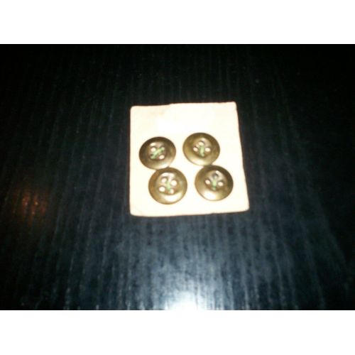 4 Boutons En Métal À Coudre
