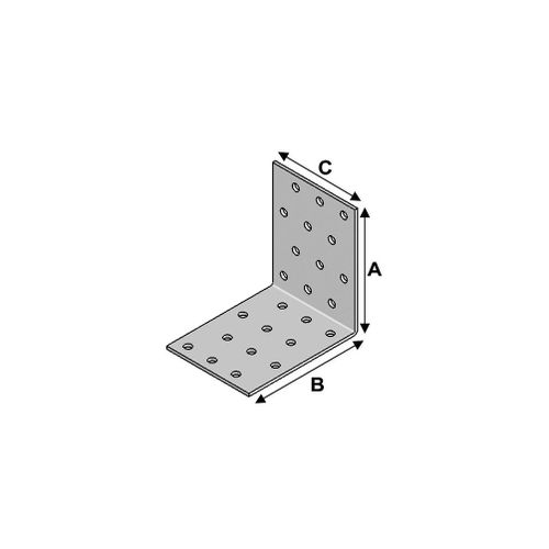 Equerre perforée (H x L x l x ép) 100 x 100 x 100 x 2,0 mm - AL-EP10101020 - Alsafix