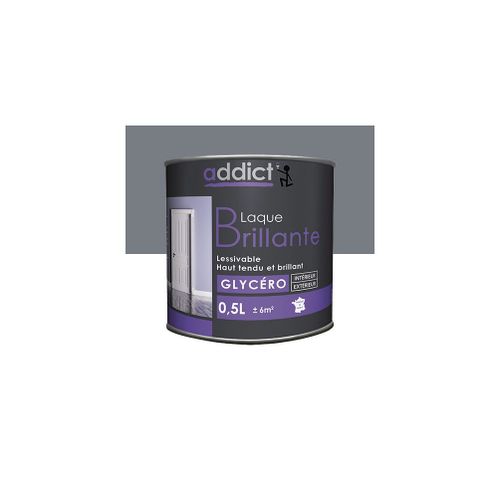 Peinture laque multicouche Brillante 0,5 L - Gris minéral - ADD111349 - Addict