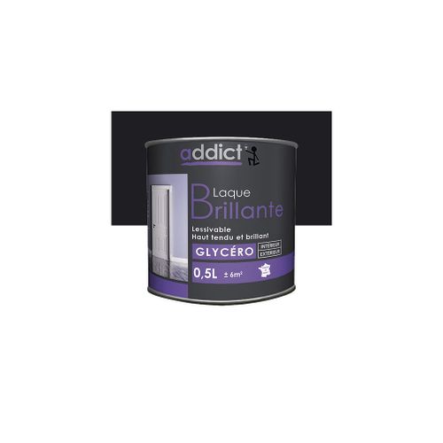 Peinture laque multicouche Brillante 0,5 L - Noir - ADD111357 - Addict