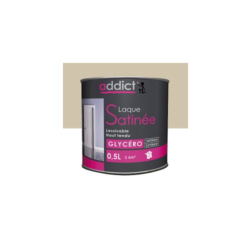 Peinture laque multicouche Satinée 0,5 L - Castor - ADD113317 - Addict