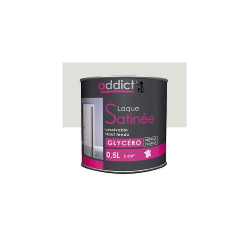 Peinture laque multicouche Satinée 0,5 L - Cendre - ADD113322 - Addict