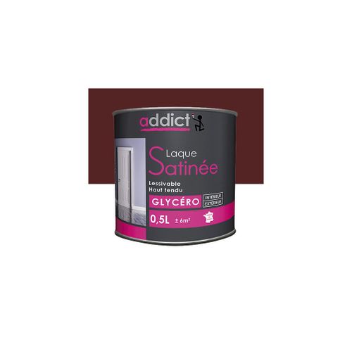 Peinture laque multicouche Satinée 0,5 L - Rouge basque - ADD111369 - Addict