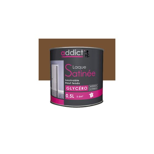 Peinture laque multicouche Satinée 0,5 L - Ton bois - ADD111385 - Addict