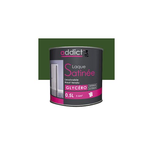 Peinture laque multicouche Satinée 0,5 L - Vert irlandais - ADD111377 - Addict