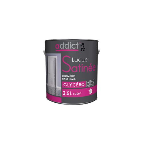 Peinture laque multicouche Satinée 2,5 L - Blanc - ADD111390 - Addict