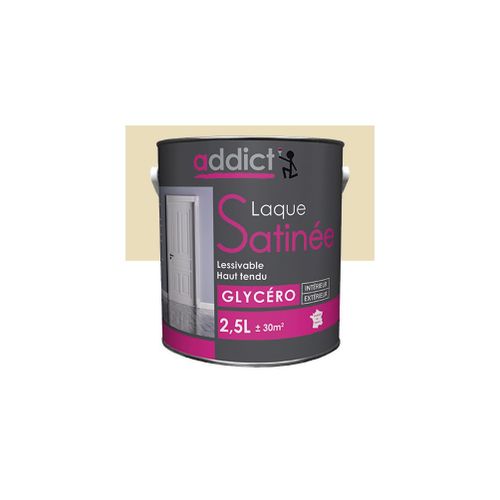 Peinture laque multicouche Satinée 2,5 L - Blanc cassé - ADD111360 - Addict
