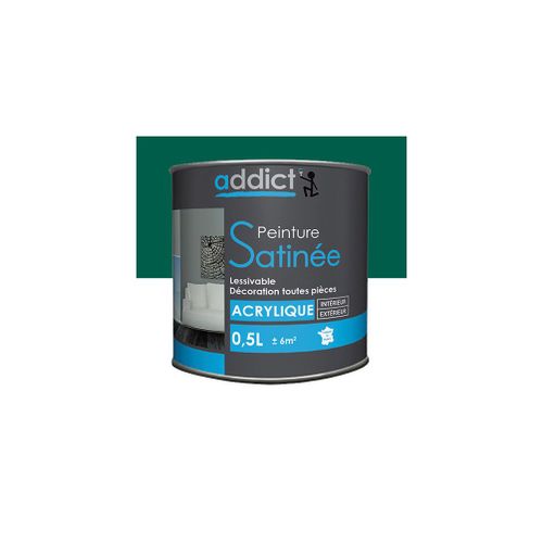 Peinture acrylique de décoration Satinée 0,5 L - Amazone - ADD112712 - Addict