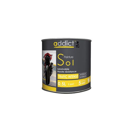Peinture Semi-brillante pour le sol 0,5 L - Blanc - ADD111323 - Addict