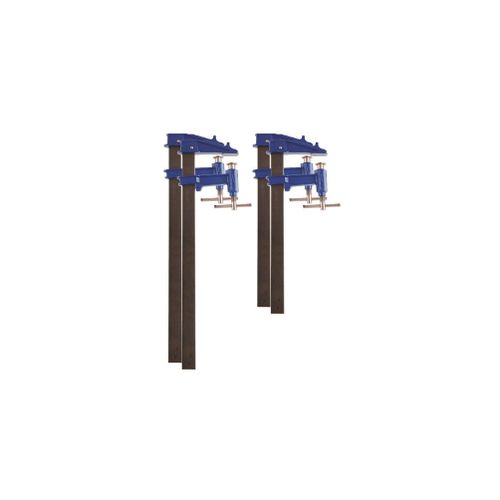 4 serre-joints à pompe 35 x 8 mm - 2 x L. 100 cm, 2 x L. 150 cm de type F - 99983 - Piher