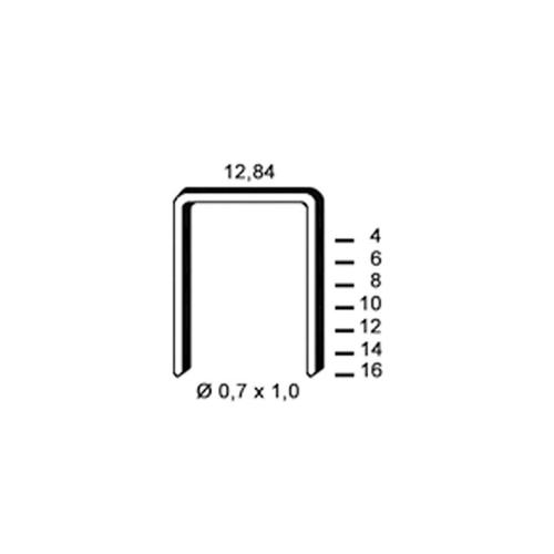 10 000 agrafes galvanisées A-16 - 12,84 x 16 x D. 0,7 x 1 mm - 6A-161 - Alsafix