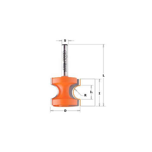 Fraise ? arrondir demi rond avec plat D. 22,2 x Lu. 19 x Q. 8 x R. 3,2 mm - 954.002.11 - CMT