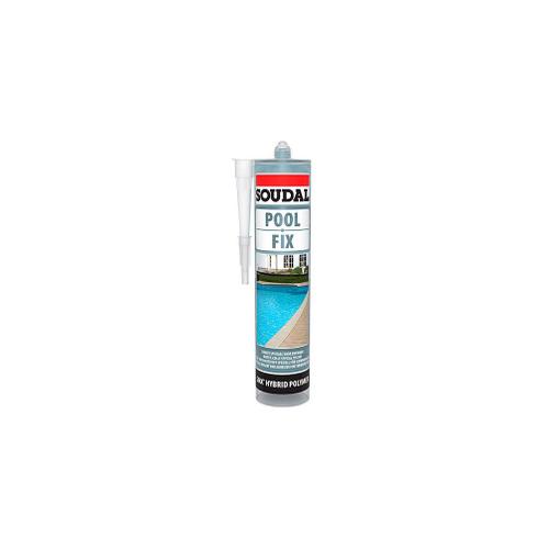 Mastic colle spécial piscine 290 ML Pool fix Translucide - 132196 - Soudal