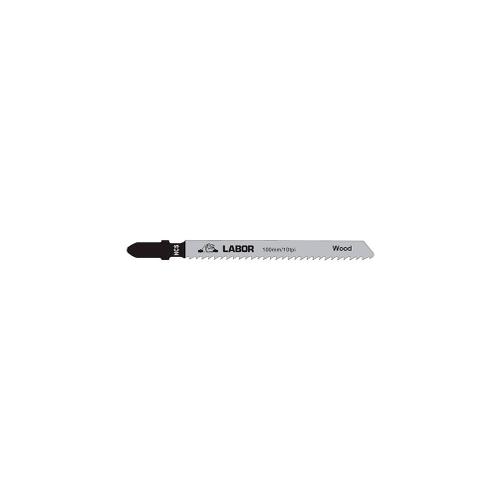 5 lames de scie sauteuse HCS Lt. 100 mm 10 TPI type T101B - Bois - ZBJ01100 - Labor