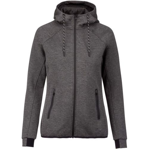 Veste ? Capuche Zipp?E Urban - Pa359 - Femme - Gris Chin? Fonc?