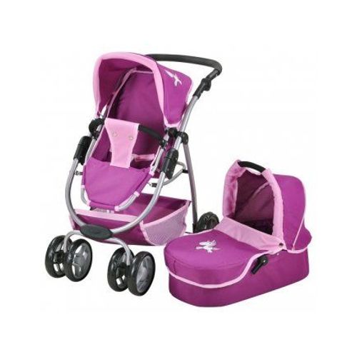 Combi Coco Licorne Pour Poupee - Landau Et Poussette - Poignee Reglable 41-71 Cm