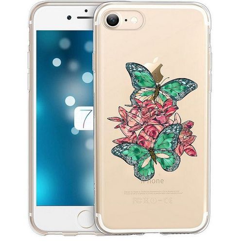 Coque Iphone 6 Plus Papillon Emeraude Rose Fleur