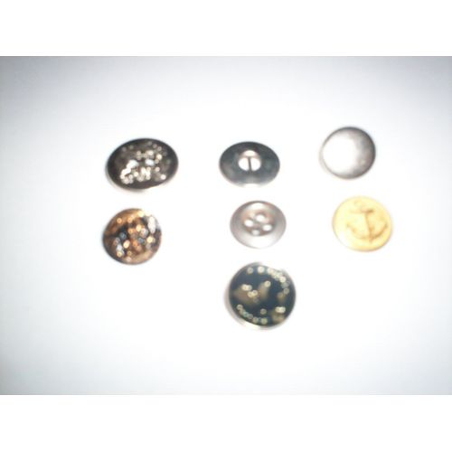 Lot De 7 Boutons En Métal À Coudre
