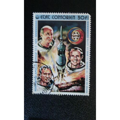 Timbre Comores Yt 131 Équipage Soyouz 1975