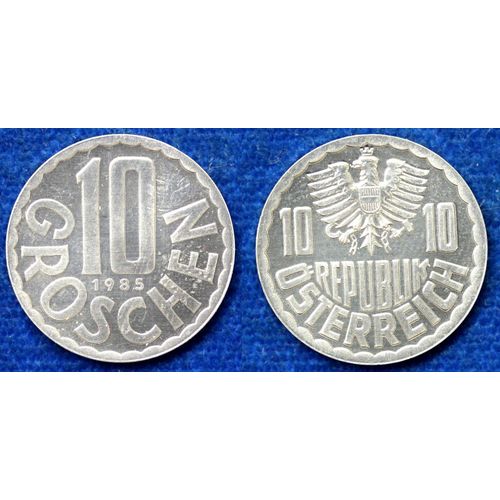 Monnaie Pièce Austria 10 Groshen 1985 Autriche